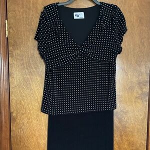 Black and White Polka Dot Maxi Dress